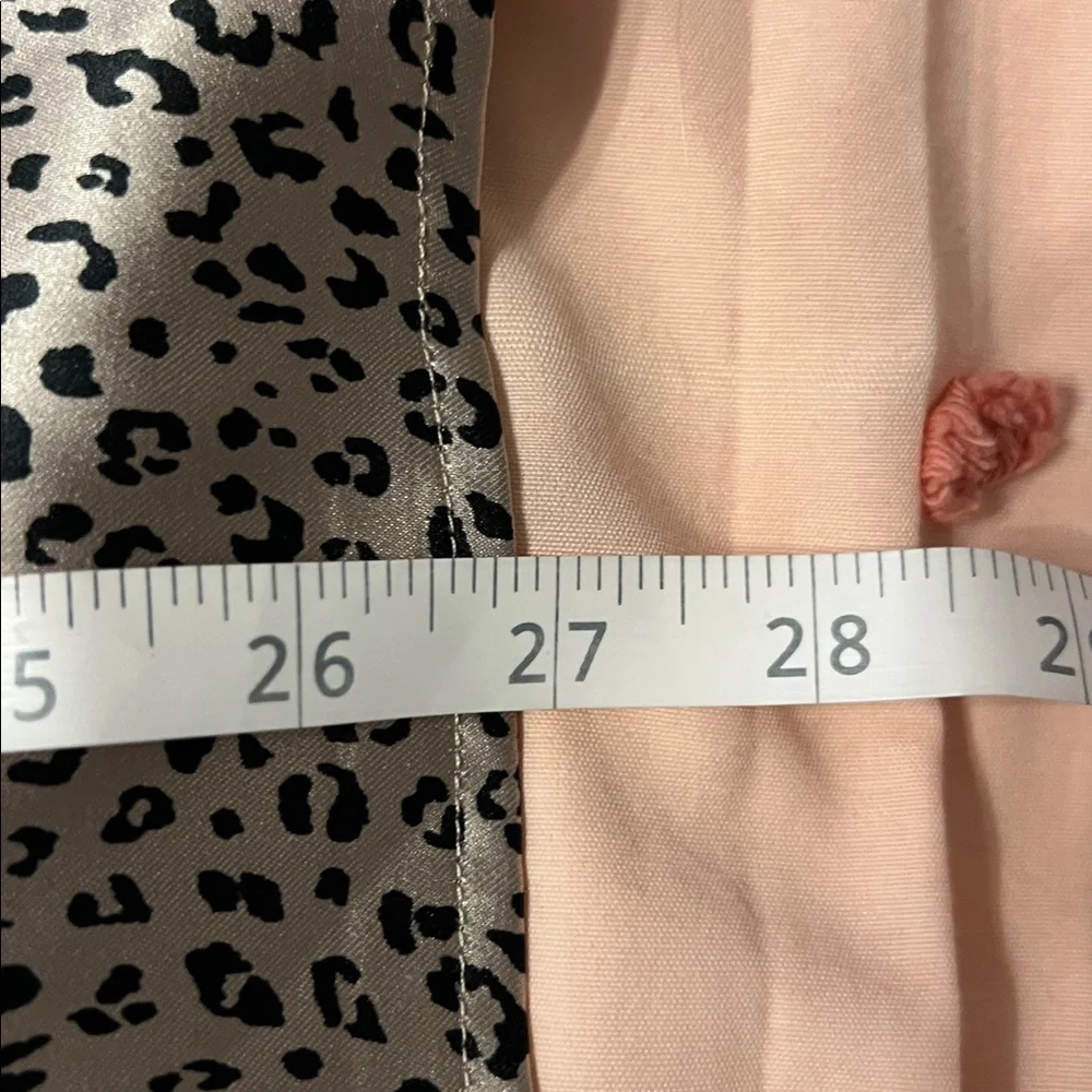 Socialite Satin Leopard Print Tie Strap Mini Dress Small | Smocked Back Animal - Picture 9 of 12